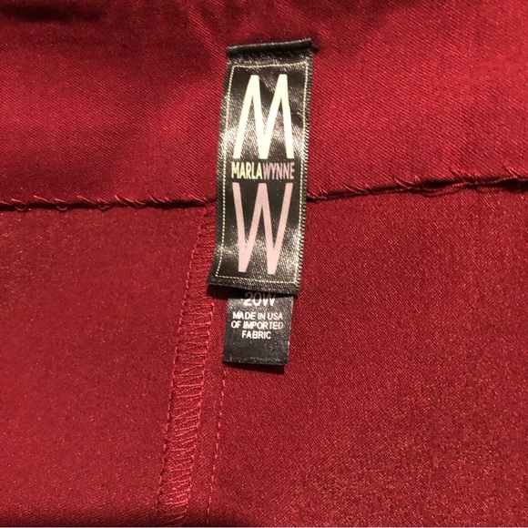Marla Wynne EUC Women’s Maroon, Flatter Fit, Plus Size Pants - Picture 4 of 7